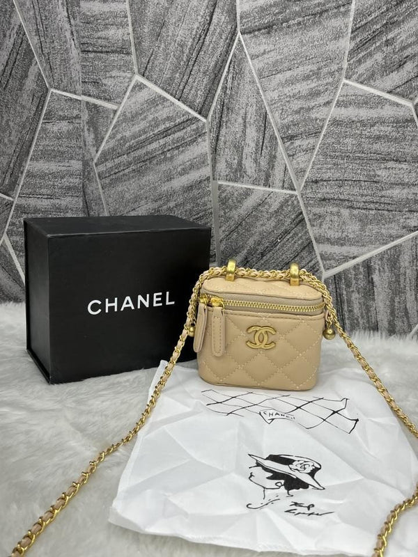 Chanel Small Vanity Premium Leather Bag With Original Magnetbox