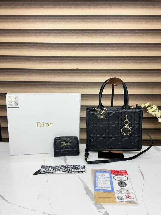 Christian Dior Combo Set With Box Slingbelt Wallet Scarf Bill
