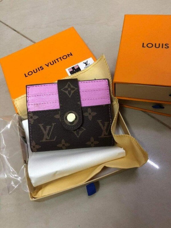 Louis Vuitton Lv Card Holder Wallet With Og Box (Rose - 803)