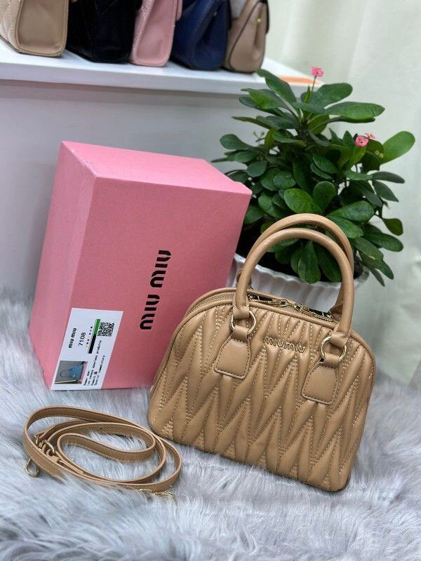 Miu Miu Alma Satchel Bag With Og Box And Bill