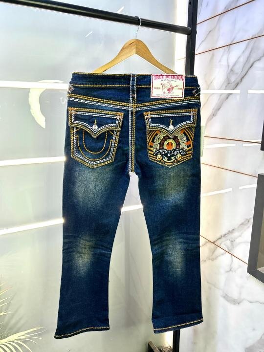 True Religion Imported Blue Super Premium Denim With Brand Box Packing And Carry Bag F2692-Bu