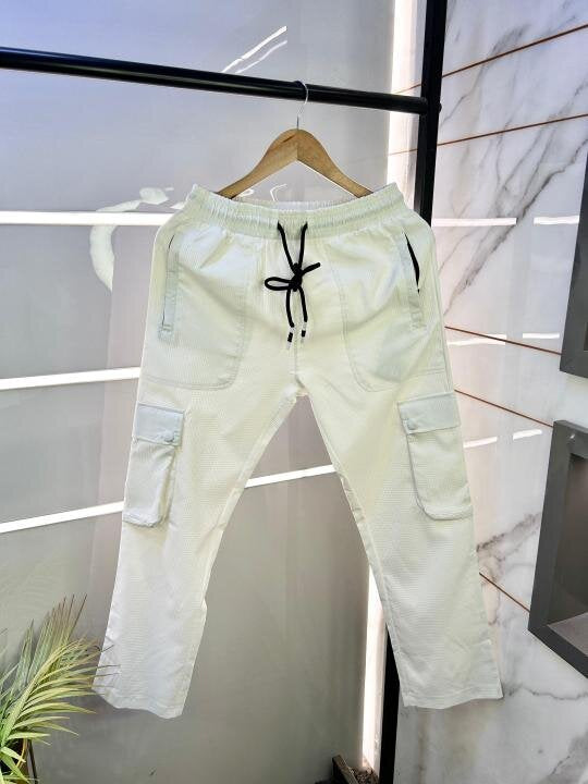Zara White Imported Super Premium Joggers F1820-Wh