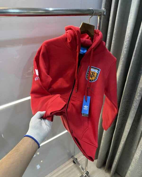 Adidas Red Messi Edition Premium Zipper Jacket