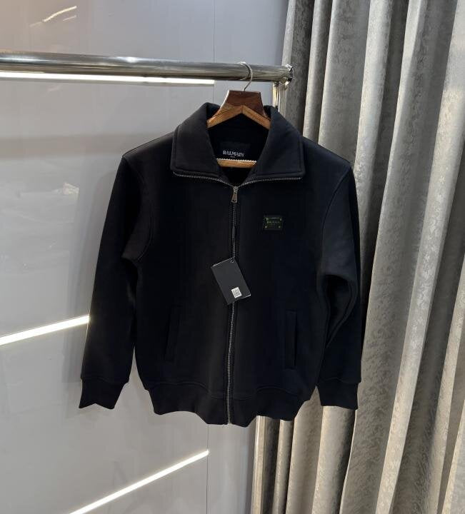 Balmain Paris Black Green Imported Zipper Jacket