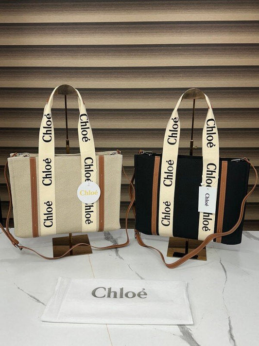 Chloe Top Zip Medium Tote Bag With Dustbag Slingbelt