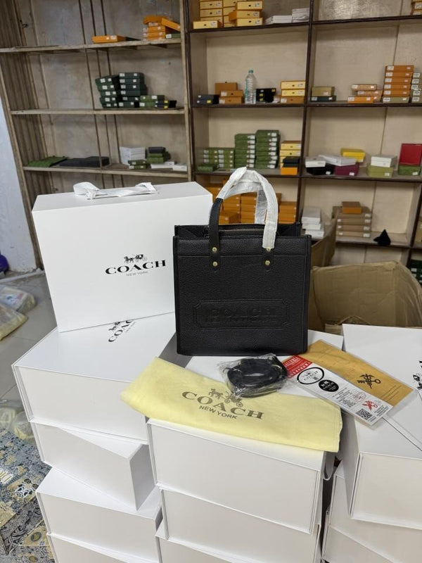 Coach Field Leather Totebag 22 With Magneticbox Etc(147)