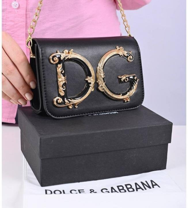 Dolce & Gabanna Glossy Nappa Shoulder Bag With Box Dustbag Card