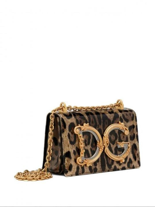Dolce & Gabanna Dg Glossy Leapord Nappa Leather Slingbag With Ogbox Etc (181)