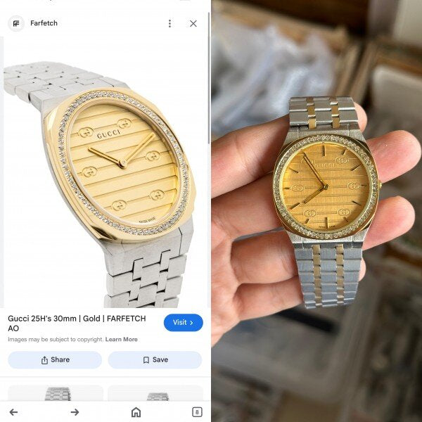 Gucci 25H Womens Store Article Watch