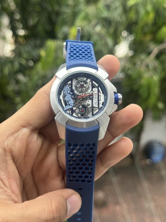 Jacob & Co. Cr7 Blue Silicon Strap Premium Automatic Watch