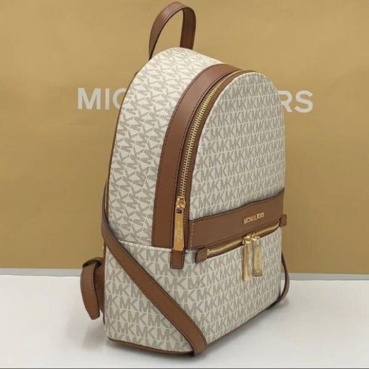 Michael Kors Kenly Backpack With Dust Bag((908-Biege-Brown)