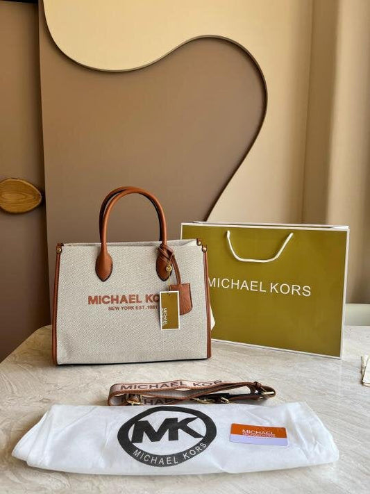 Micheal Kors Mk Mirella Canvas Totebag With Dustbag Tags(158)