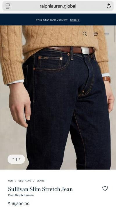 Ralph Lauren Blue Raw Wash Premium Classic Denim