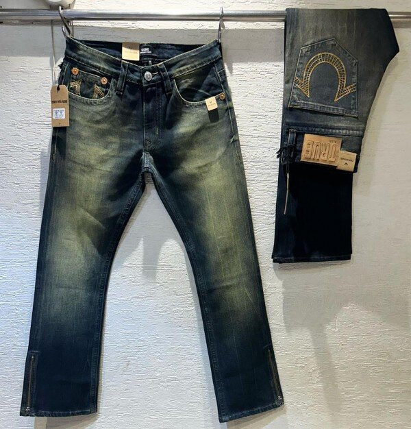 True Religion Bluish Green Shade Denim