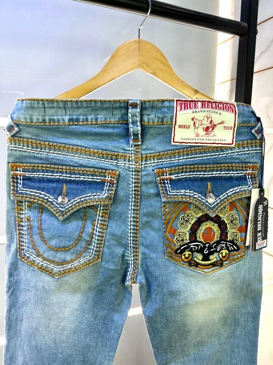 True Religion Imported Sky Super Premium Denim With Brand Box Packing And Carry Bag F2692-Sk