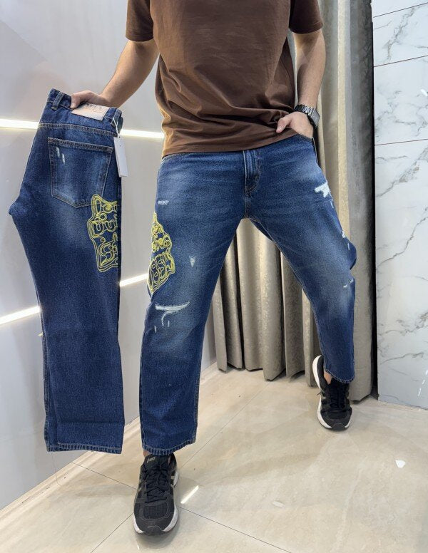 Zara Blue Designer Premium Ripped Denim