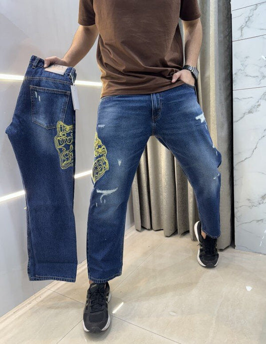 Zara Blue Designer Premium Ripped Denim